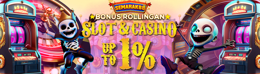 BONUS ROLLINGAN SLOT & CASINO UP TO 1%	